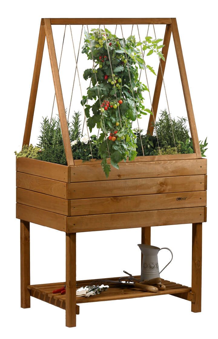 dobar Hochbeet Magic Kubus mit Rankgitter